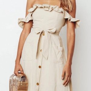 Off the shoulder midi dress